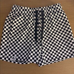 George Hats Checkered Black and White shorts